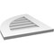 Ekena Millwork Quarter Round Top Left Surface Mount PVC Gable Vent w/ 3-1/2"W x 1"P Standard Frame, 18"W x 22"H GVPQL18X2201SN - alternate 5